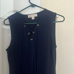 Michael Kors Midnight Blue Lace-Up Dress